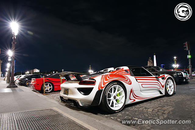 Porsche 918 Spyder spotted in Paris, France