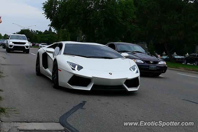 Lamborghini Aventador spotted in Birmingham, Michigan