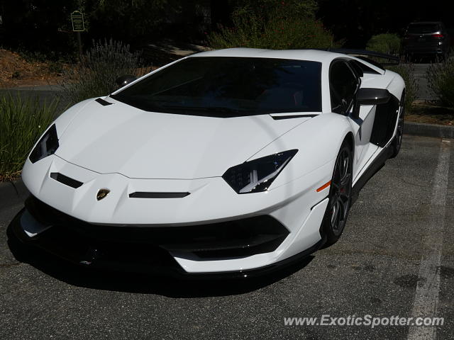 Lamborghini Aventador spotted in Woodside, California