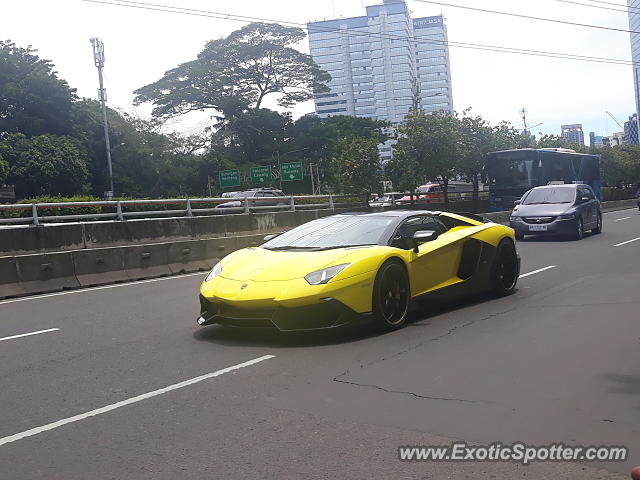 Lamborghini Aventador spotted in Jakarta, Indonesia