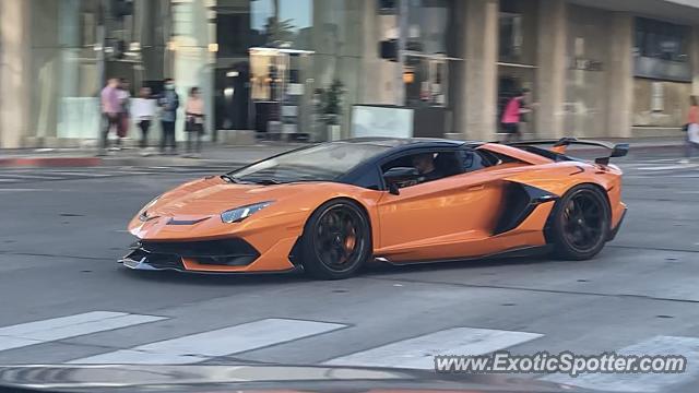 Lamborghini Aventador spotted in Beverly Hills, California