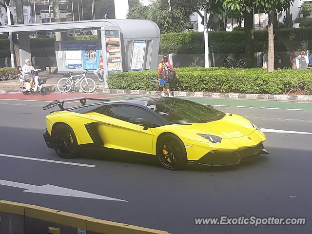 Lamborghini Aventador spotted in Jakarta, Indonesia