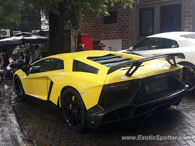 Lamborghini Aventador spotted in Jakarta, Indonesia