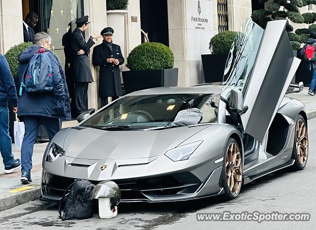 Lamborghini Aventador spotted in Paris, France
