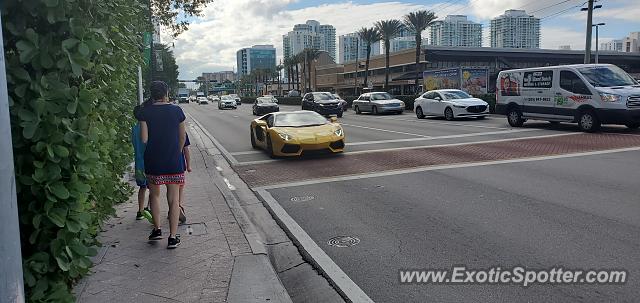 Lamborghini Aventador spotted in Miami, Florida