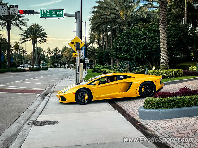 Lamborghini Aventador spotted in Sunny Isles, Florida