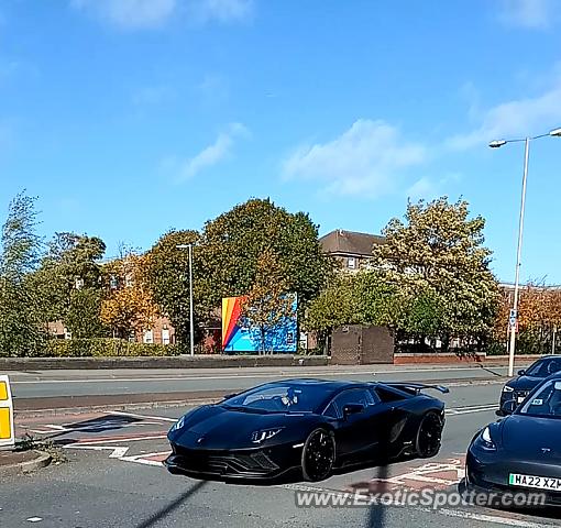 Lamborghini Aventador spotted in Liverpool, United Kingdom