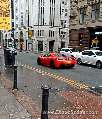 Ferrari 458 Italia spotted in Manchester, United Kingdom