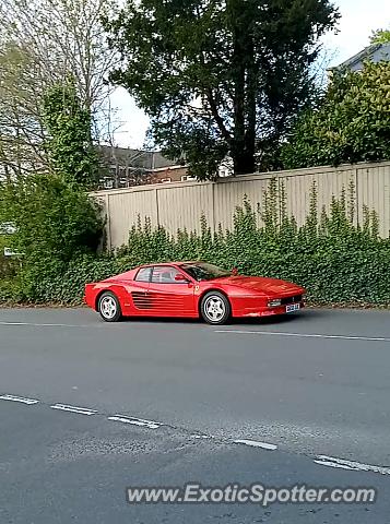Ferrari Testarossa spotted in Alderley Edge, United Kingdom