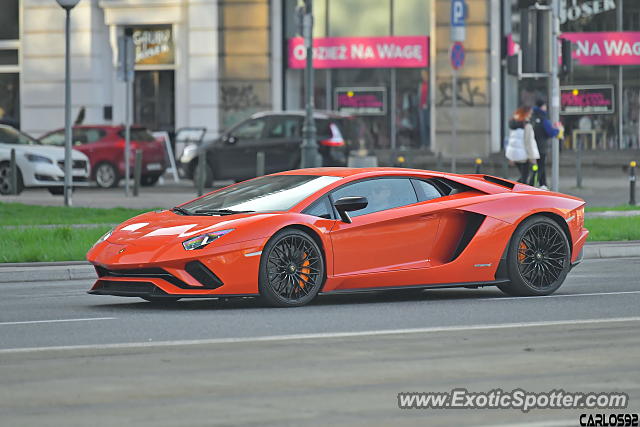 Lamborghini Aventador spotted in Warsaw, Poland