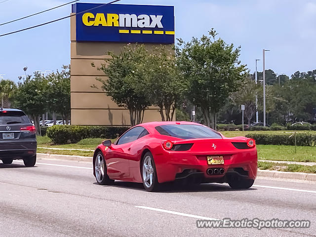 Ferrari 458 Italia spotted in Jacksonville, Florida