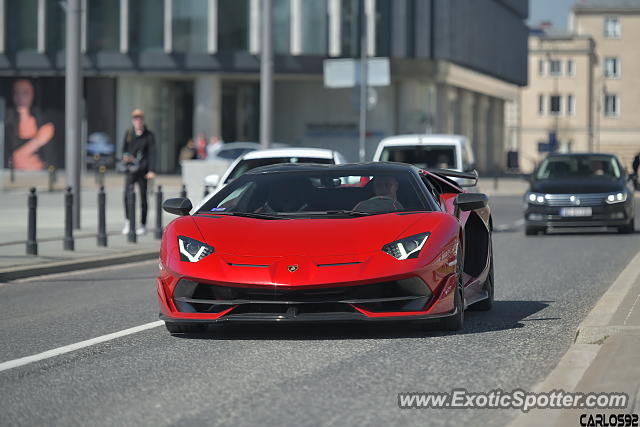 Lamborghini Aventador spotted in Warsaw, Poland
