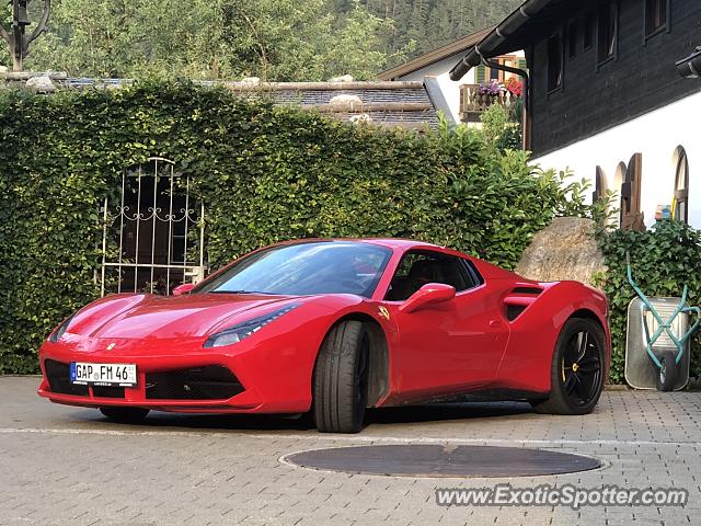 Ferrari 488 GTB spotted in Farchant, Germany