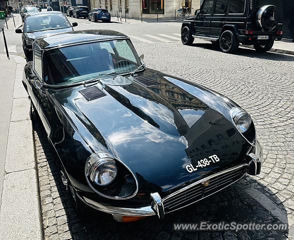 Jaguar E-Type spotted in Paris, France