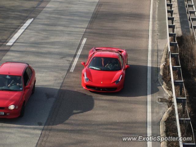 Ferrari 458 Italia spotted in Motoway, Germany