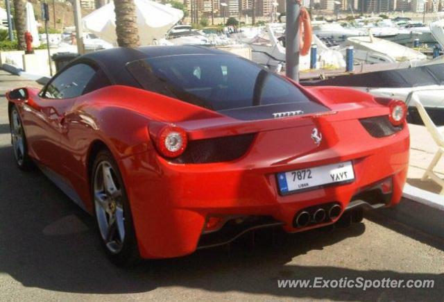 Ferrari 458 Italia spotted in Marina, Lebanon