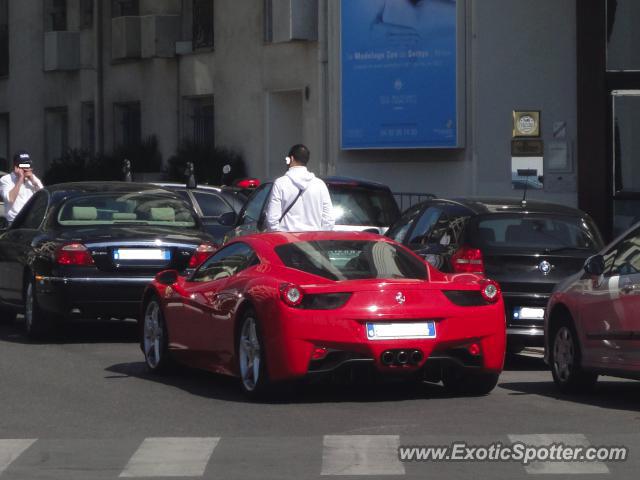 Ferrari 458 Italia spotted in Cannes (France), France