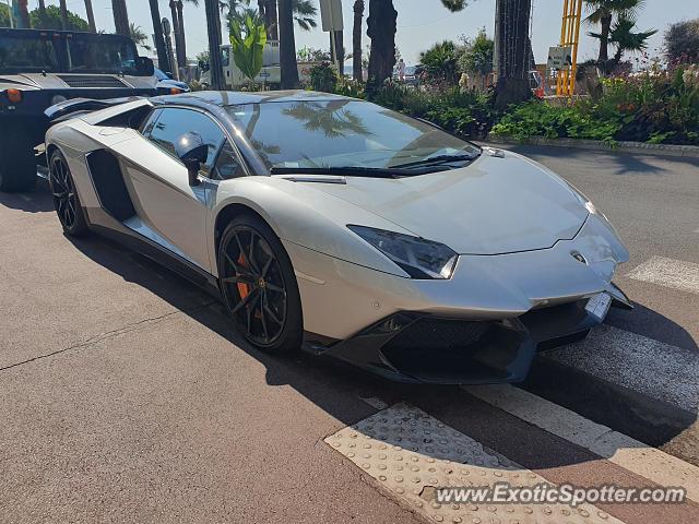 Lamborghini Aventador spotted in Cannes, France