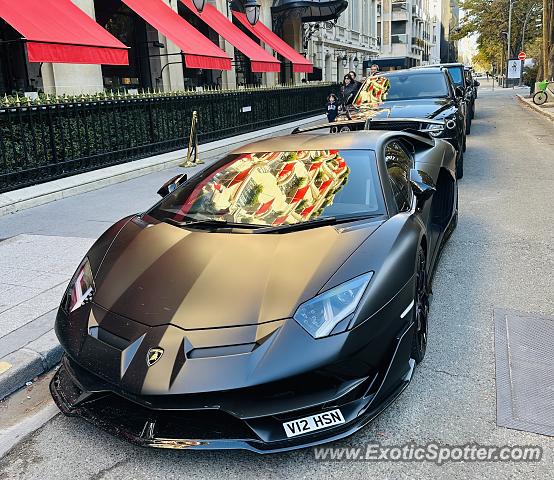 Lamborghini Aventador spotted in Paris, France