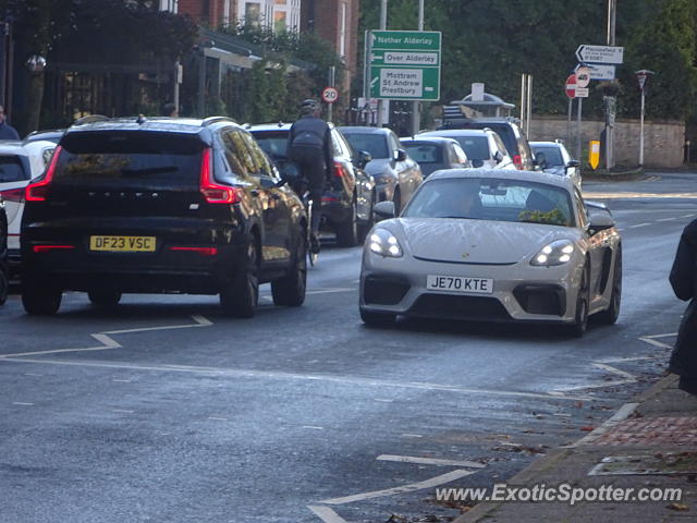 Porsche Cayman GT4 spotted in Alderley Edge, United Kingdom