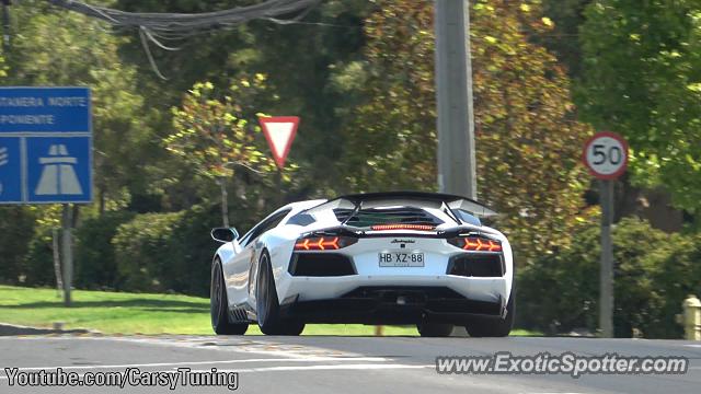 Lamborghini Aventador spotted in Santiago, Chile