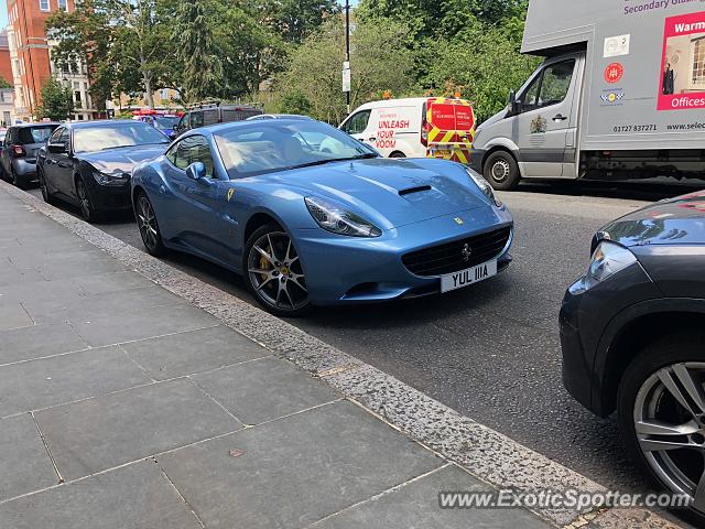 Ferrari California spotted in London, United Kingdom