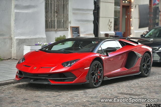 Lamborghini Aventador spotted in Warsaw, Poland
