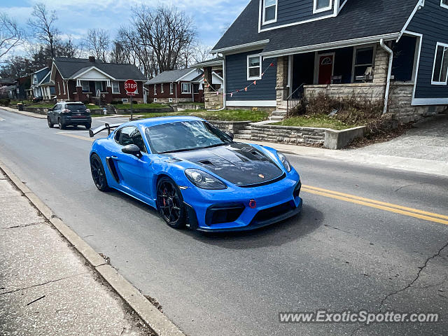 Porsche Cayman GT4 spotted in Bloomington, Indiana