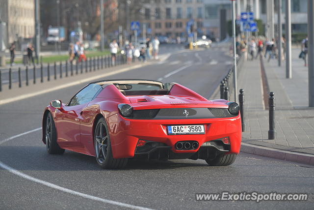 Ferrari 458 Italia spotted in Warsaw, Poland