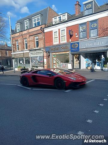 Lamborghini Aventador spotted in Alderley Edge, United Kingdom