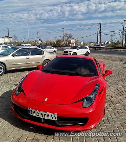 Ferrari 458 Italia spotted in Noshahr, Iran