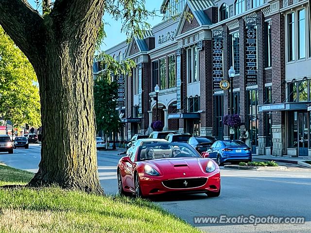 Ferrari California spotted in Carmel, Indiana