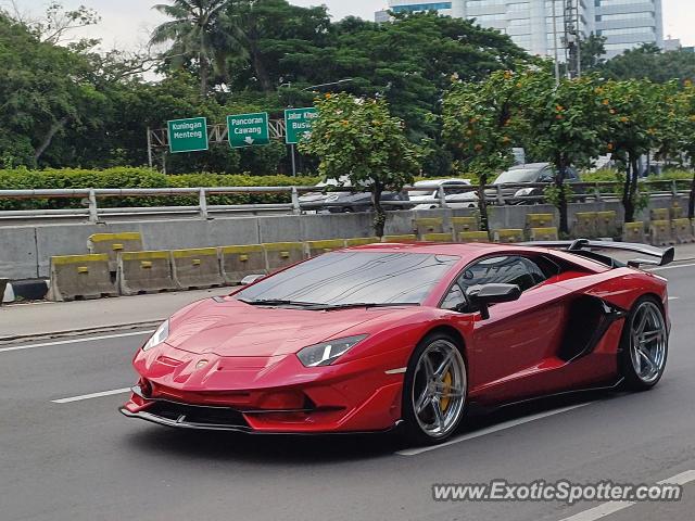 Lamborghini Aventador spotted in Jakarta, Indonesia