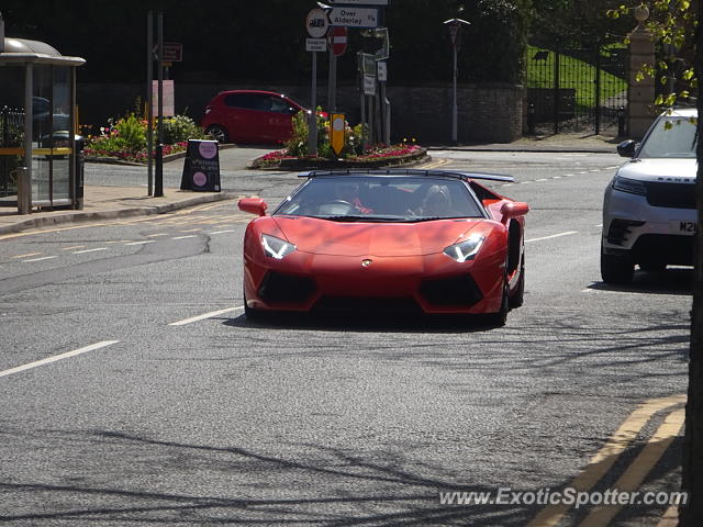 Lamborghini Aventador spotted in Alderley Edge, United Kingdom