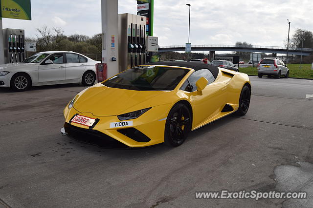 Lamborghini Huracan spotted in Motorway, United Kingdom