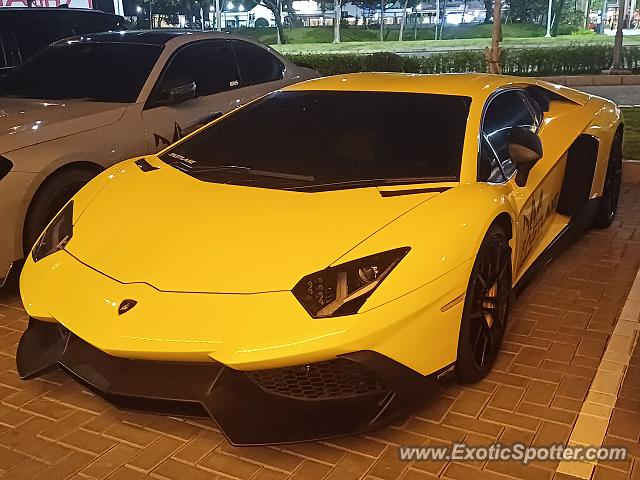 Lamborghini Aventador spotted in Jakarta, Indonesia