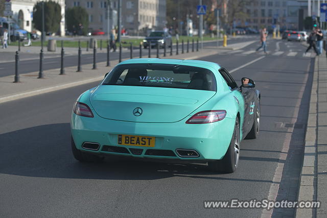 Mercedes SLS AMG spotted in Warsaw, Poland