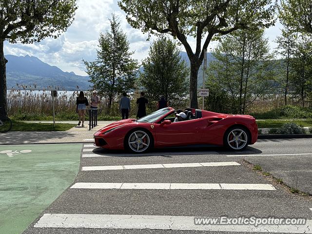 Ferrari 488 GTB spotted in Annecy, France