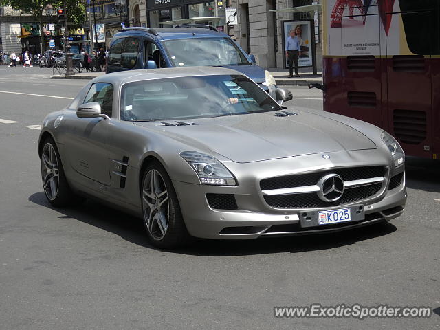 Mercedes SLS AMG spotted in Paris, France