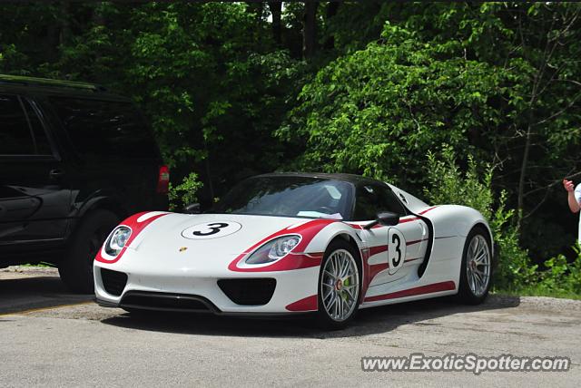 Porsche 918 Spyder spotted in Elkhart lake, Wisconsin