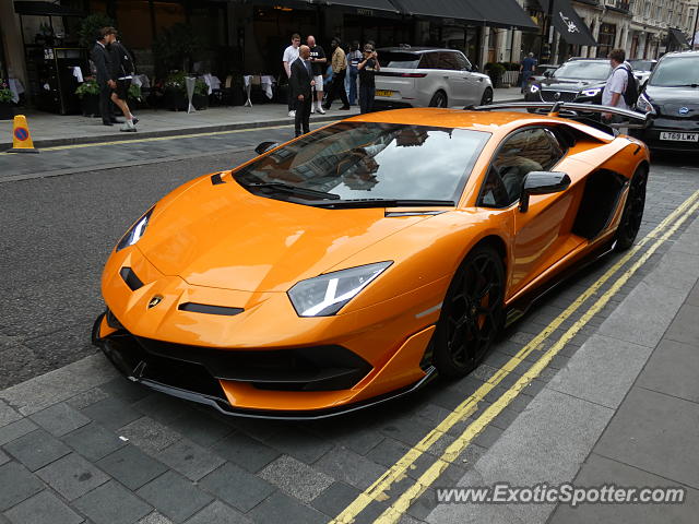 Lamborghini Aventador spotted in London, United Kingdom