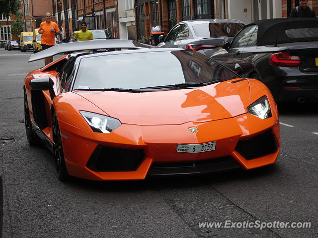 Lamborghini Aventador spotted in London, United Kingdom