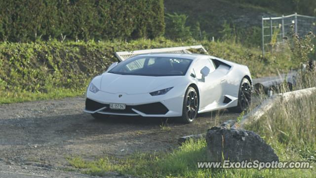 Lamborghini Huracan spotted in Mieussy, France