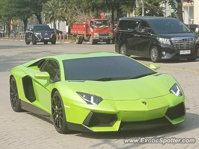 Lamborghini Aventador spotted in Jakarta, Indonesia