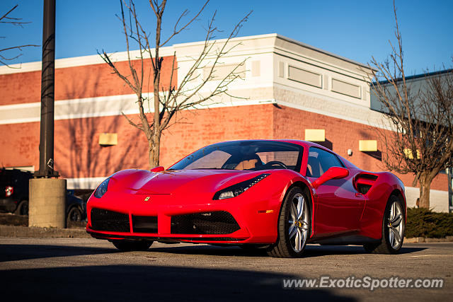 Ferrari 488 GTB spotted in Bloomington, Indiana