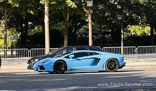 Lamborghini Aventador spotted in Paris, France
