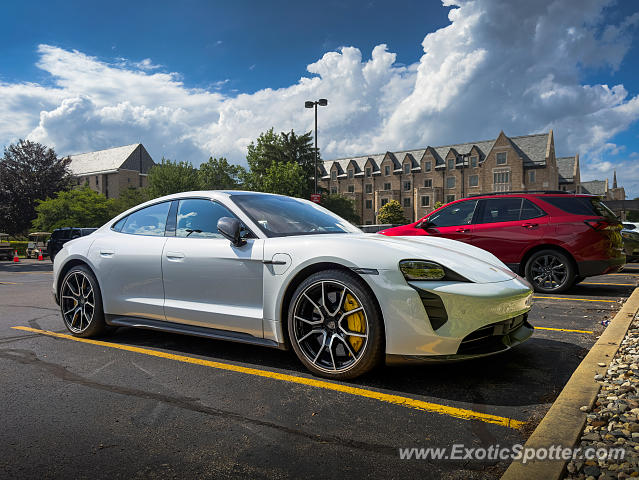 Porsche Taycan (Turbo S only) spotted in South Bend, Indiana