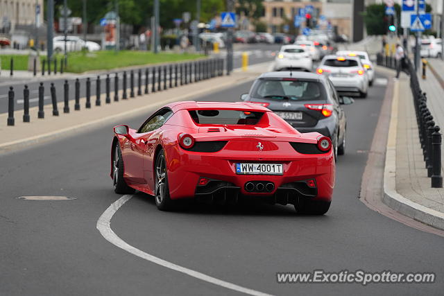 Ferrari 458 Italia spotted in Warsaw, Poland