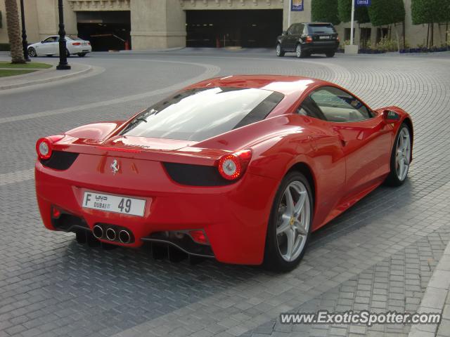 Ferrari 458 Italia spotted in Dubai, United Arab Emirates