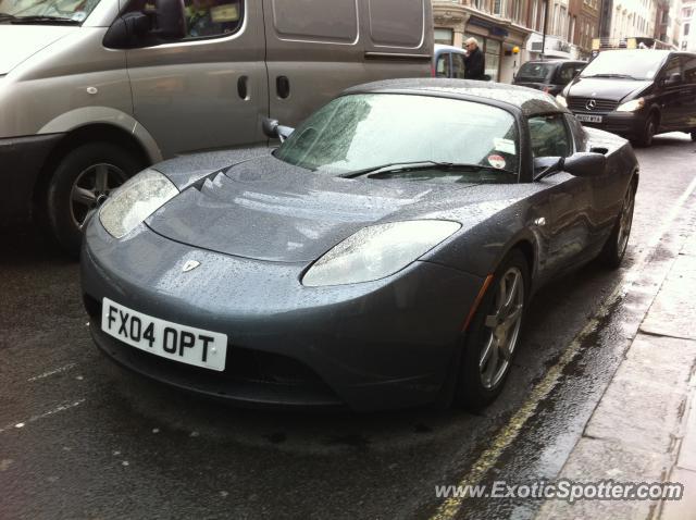 Tesla Roadster spotted in London, United Kingdom